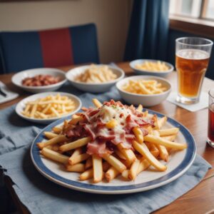 Papas a la Francesa con Queso y Tocino